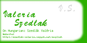 valeria szedlak business card
